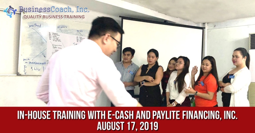 In-House Corporate Training with E-Cash and Paylite Financing, Inc.